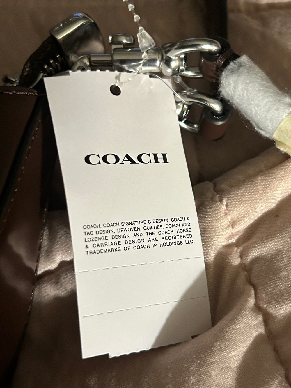 NWT Coach Brown Patent Leather Shoulder Bag with Silver Hardware - Picture 13 of 16